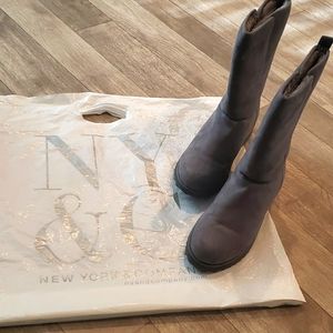 New York & Company Lined Boots, Lt Grey, Sz10